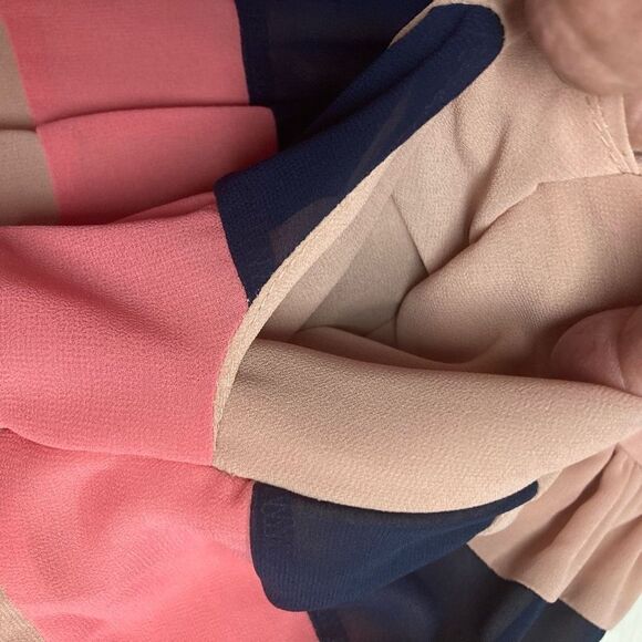 MAISON JULES Women’s Tan Blue & Peach Dress Size Small - Picture 11 of 11